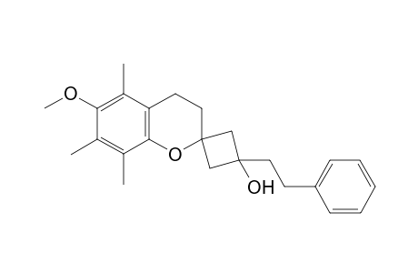 cis-6-Methoxy-5,7,8-trimethyl-3'-phenethylspiro[chromane-2,1'-cyclobutan]-3'-ol