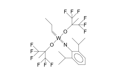 Bis(1,1-bis(trifluoromethyl)-ethoxy)-propenylidene-(2,6-diisopropyl-phenylimido) tungsten