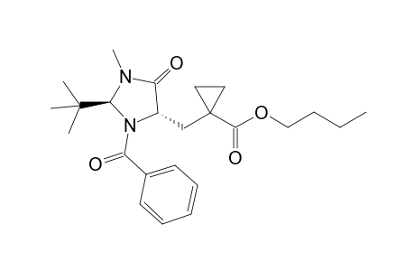 1-[[(2S,4S)-3-benzoyl-2-tert-butyl-1-methyl-5-oxo-4-imidazolidinyl]methyl]-1-cyclopropanecarboxylic acid butyl ester