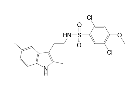 2,5-bis(chloranyl)-N-[2-(2,5-dimethyl-1H-indol-3-yl)ethyl]-4-methoxy-benzenesulfonamide