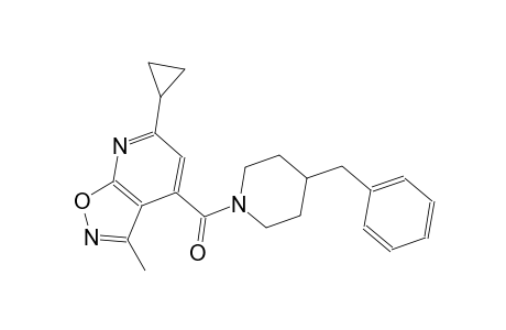 isoxazolo[5,4-b]pyridine, 6-cyclopropyl-3-methyl-4-[[4-(phenylmethyl)-1-piperidinyl]carbonyl]-