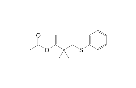 (2,2-dimethyl-1-methylene-3-phenylsulfanyl-propyl) acetate