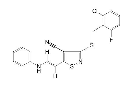 trans-5-(2-ANILINOVINYL)-3-[(2-CHLORO-6-FLUOROBENZYL)THIO]-4-ISOTHIAZOLECARBONITRILE