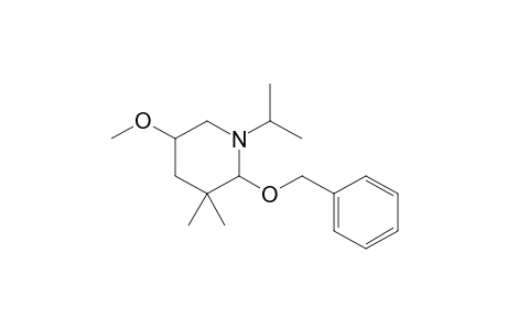 2-(Benzyloxy)-3,3-dimethyl-1-isopropyl-5-methoxypiperidine