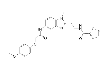N-[2-(5-{[(4-methoxyphenoxy)acetyl]amino}-1-methyl-1H-benzimidazol-2-yl)ethyl]-2-furamide