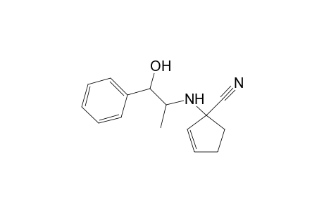 [(2-Hydroxy-1-methyl-2-phenylethyl)amino]-2-cyclopentene-1-carbonitrile