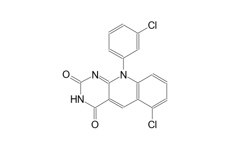 pyrimido[4,5-b]quinoline-2,4(3H,10H)-dione, 6-chloro-10-(3-chlorophenyl)-