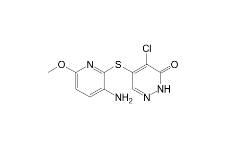 3(2H)-Pyridazinone, 5-[(3-amino-6-methoxy-2-pyridinyl)thio]-4-chloro-