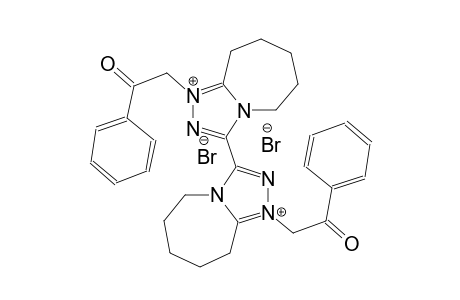 1,1'-bis(2-oxo-2-phenylethyl)-6,6',7,7',8,8',9,9'-octahydro-5H,5'H-[3,3'-bi[1,2,4]triazolo[4,3-a]azepine]-1,1'-diium bromide