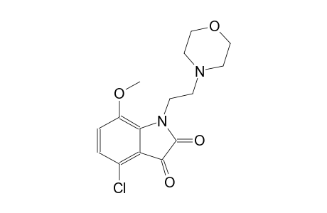 4-chloro-7-methoxy-1-[2-(4-morpholinyl)ethyl]-1H-indole-2,3-dione