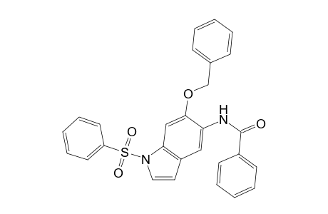 N-benzoyl-5-amino-1-(phenylsulfonyl)-6-(benzyloxy)indole