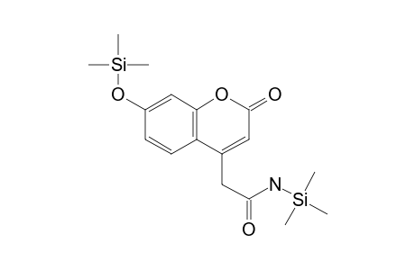 2-(7-Hydroxy-2-oxo-2H-chromen-4-yl)acetamide, N, o, di-tms