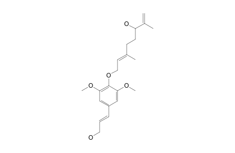 4-O-[6-HYDROXY-7(9)-DEHYDRO-6,7-DIHYDROGERANYL]-SINAPYL-ALCOHOL