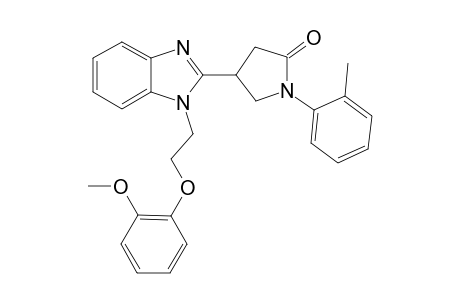 2-Pyrrolidinone, 4-[1-[2-(2-methoxyphenoxy)ethyl]-1H-1,3-benzimidazol-2-yl]-1-(2-methylphenyl)-