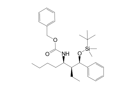 (phenylmethyl) N-[(3S,4R)-3-[(R)-[tert-butyl(dimethyl)silyl]oxy-phenyl-methyl]octan-4-yl]carbamate