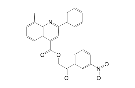4-quinolinecarboxylic acid, 8-methyl-2-phenyl-, 2-(3-nitrophenyl)-2-oxoethyl ester