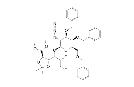 4-O-(2-AZIDO-3,4,6-TRI-O-BENZYL-2-DEOXY-BETA-D-GALACTOPYRANOSYL)-2,3-O-ISOPROPYLIDENE-ALDEHYDO-D-GLUCOSE-DIMETHYL-ACETAL