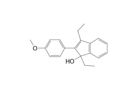 1H-Inden-1-ol, 1,3-diethyl-2-(4-methoxyphenyl)-