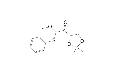 (1RS,3S)-3,4-isopropylidenedioxy-1-methoxy-1-phenylthio-butan-2-one