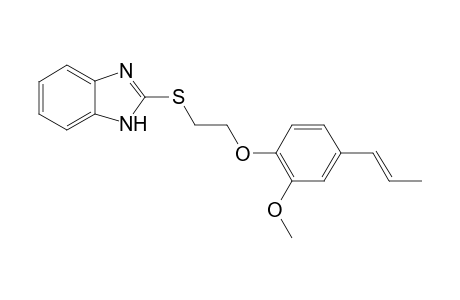 1H-1,3-Benzimidazole, 2-[[2-[2-methoxy-4-[1-propenyl]phenoxy]ethyl]thio]-