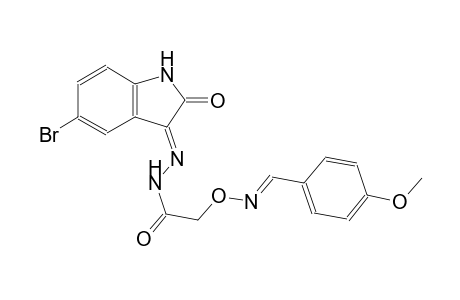N'-[(3E)-5-bromo-2-oxo-1,2-dihydro-3H-indol-3-ylidene]-2-({[(E)-(4-methoxyphenyl)methylidene]amino}oxy)acetohydrazide