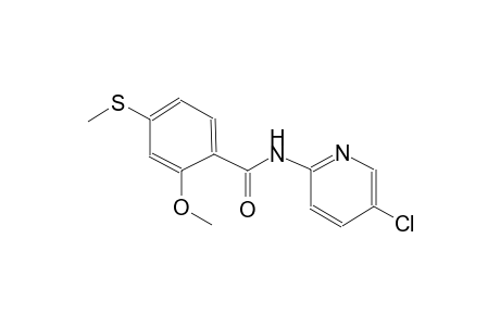N-(5-chloro-2-pyridinyl)-2-methoxy-4-(methylsulfanyl)benzamide