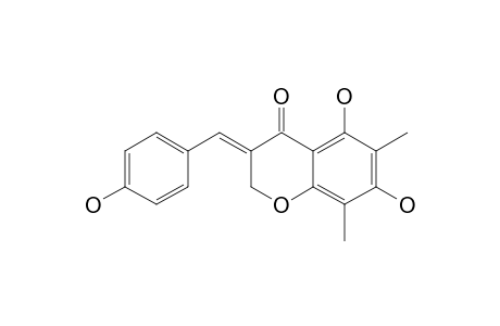 (E)-5,7-DIHYDROXY-6,8-DIMETHYL-3-(4'-HYDROXYBENZYLIDENE)-CHROMAN-4-ONE