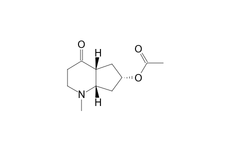 (4aR*,6S*,7aS*)-6-(Acetoxy)octahydro-1-methyl-4H-cyclopent[b]pyridin-4-one