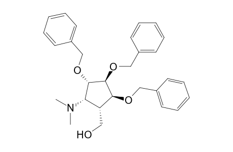 Cyclopent[d][1,3]oxazine-1(2H)-carboxylic acid,hexahydro-5,6,7-tris(phenylmethoxy)-, phenyl ester, [4aR-(4a.alpha.,5.alpha.,6.beta.,7.alpha.,7a.alpha.)]-