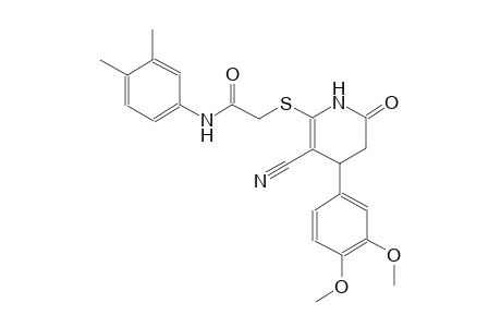 acetamide, 2-[[3-cyano-4-(3,4-dimethoxyphenyl)-1,4,5,6-tetrahydro-6-oxo-2-pyridinyl]thio]-N-(3,4-dimethylphenyl)-