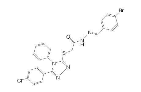acetic acid, [[5-(4-chlorophenyl)-4-phenyl-4H-1,2,4-triazol-3-yl]thio]-, 2-[(E)-(4-bromophenyl)methylidene]hydrazide