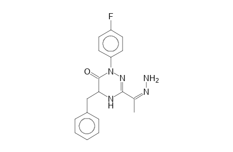 5-Benzyl-1-(4-fluorophenyl)-3-(1-hydrazonoethyl)-4,5-dihydro-1H-[1,2,4]triazin-6-one