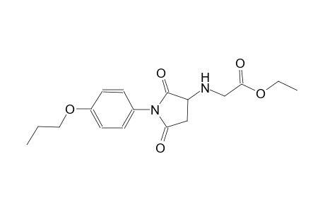 ethyl {[2,5-dioxo-1-(4-propoxyphenyl)-3-pyrrolidinyl]amino}acetate