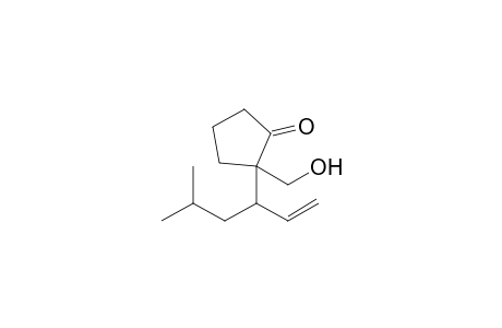 2-(Hydroxymethyl)-2-(1'-isobutyl-2'-propenyl)cyclopentanone