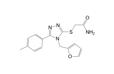 2-{[4-(2-furylmethyl)-5-(4-methylphenyl)-4H-1,2,4-triazol-3-yl]sulfanyl}acetamide