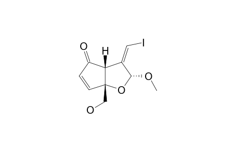 (1R,5R,7R)-5-(Hydroxymethyl)-8(E)-(iodomethylene)-7-methoxy-6-oxa-cis-bicyclo[3.3.0]oct-3-en-2-one