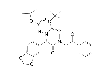 2-[N,N'-bis(1",1"-Dimethylethoxycarbonyl)hydrazino-N-(2"-hydroxy-1"-methyl-2"-phenylethyl)-N-methyl-2-(3',4'-methylenedioxyphenyl)acetamide