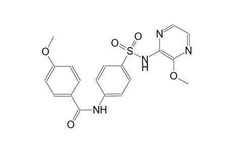 4-methoxy-N-(4-{[(3-methoxy-2-pyrazinyl)amino]sulfonyl}phenyl)benzamide