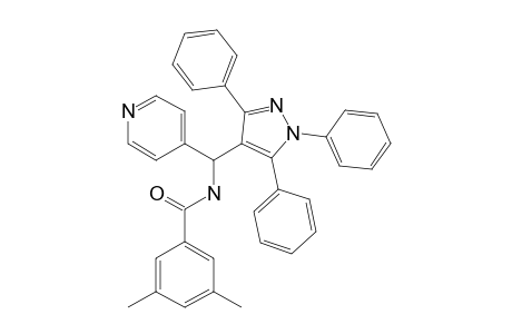 3,5-dimethyl-N-[pyridin-4-yl-[1,3,5-tri(phenyl)pyrazol-4-yl]methyl]benzamide