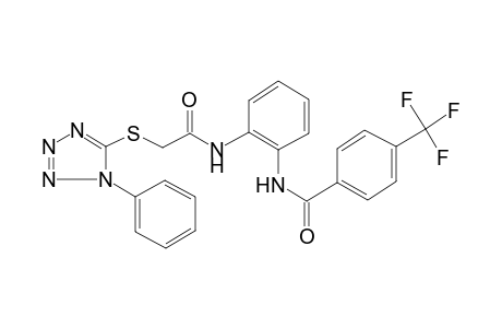Benzamide, N-[2-[[2-[(1-phenyl-1H-1,2,3,4-tetrazol-5-yl)thio]acetyl]amino]phenyl]-4-(trifluoromethyl)-