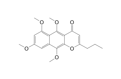 4H-Naphtho[2,3-b]pyran-4-one, 5,6,8,10-tetramethoxy-2-propyl-
