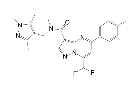 7-(difluoromethyl)-N-methyl-5-(4-methylphenyl)-N-[(1,3,5-trimethyl-1H-pyrazol-4-yl)methyl]pyrazolo[1,5-a]pyrimidine-3-carboxamide