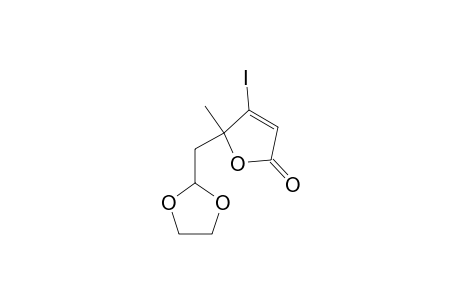 Rac-5-[(1,3-Dioxolan-2-yl)methyl]-4-iodo-5-methylfuran-2(5H)-one