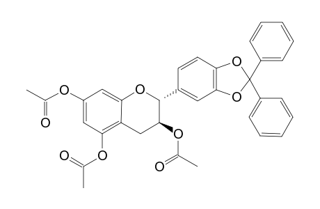 Acetic acid 3,5-Diacetoxy-2-(2,2-diphernylbenzo[1,3]dioxol-5-yl)chroman-7-yl ester