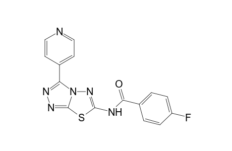 4-Fluoro-N-(3-(pyridin-4-yl)-[1,2,4]triazolo[3,4-b][1,3,4]thiadiazol-6-yl)benzamide