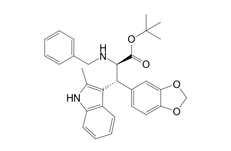 tert-Butyl (2RS,3SR)-3-(1,3-Benzodioxol-5-yl)-2-(benzylamino)-3-(2-methyl-1H-indol-3-yl)propanoate