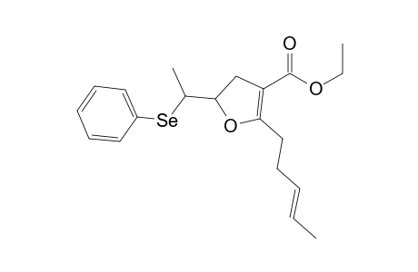 5-[(E)-pent-3-enyl]-2-[1-(phenylseleno)ethyl]-2,3-dihydrofuran-4-carboxylic acid ethyl ester