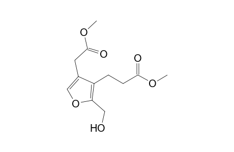 3-[2-(hydroxymethyl)-4-(2-methoxy-2-oxoethyl)-3-furanyl]propanoic acid methyl ester