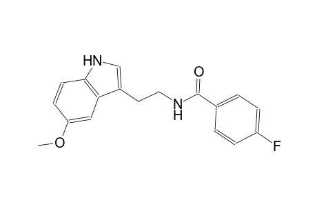 4-fluoro-N-[2-(5-methoxy-1H-indol-3-yl)ethyl]benzamide