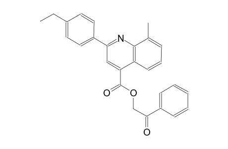 4-quinolinecarboxylic acid, 2-(4-ethylphenyl)-8-methyl-, 2-oxo-2-phenylethyl ester